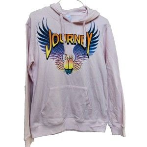 Journey Pink Hoodie New Size Medium Band Rock